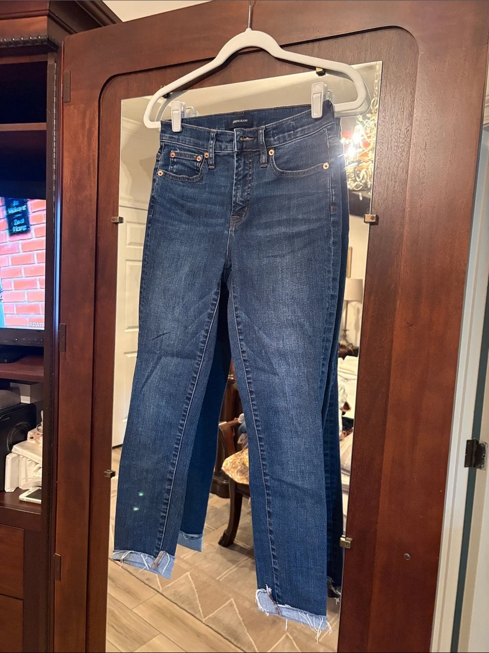 J. Crew Dark Blue Cropped Ankle Jeans
